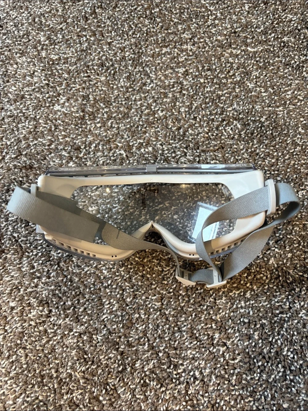 Clear Safety lab Goggles with Gray Strap - Protective Eye Wear